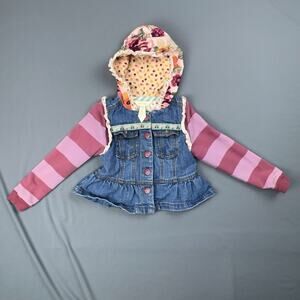 Matilda Jane Labyrinth Denim Jacket 4T Convertible Sleeves